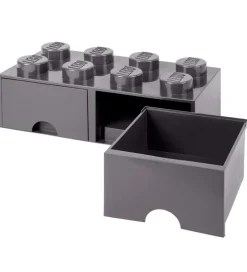 Skuffer*LEGO® Storage Opbevaringsskuffe - 8 Knopper - 50x25x18 - Mørkegr