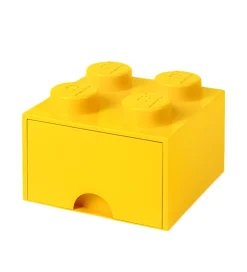 Skuffer*LEGO® Storage Opbevaringsskuffe - 4 Knopper - 25x25x18 - Gul