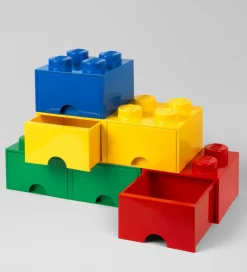 Skuffer*LEGO® Storage Opbevaringsskuffe - 4 Knopper - 25x25x18 - Gul