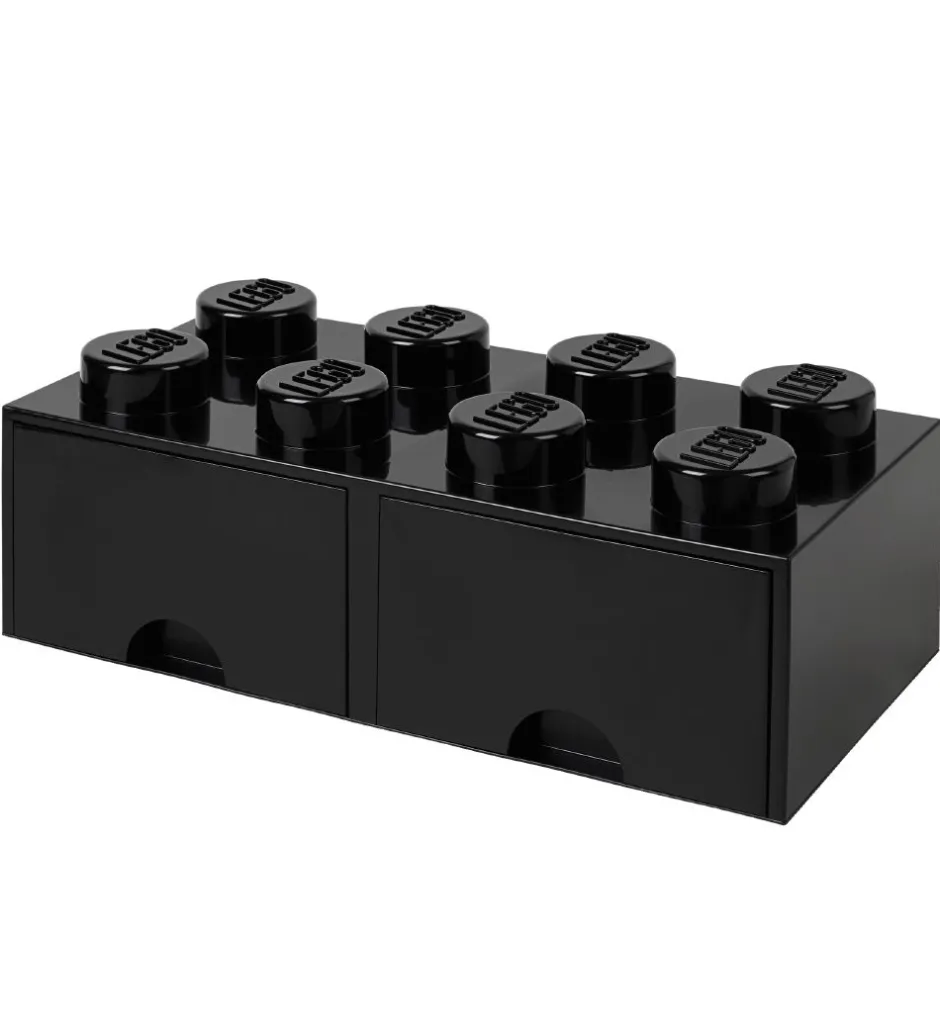 Skuffer*LEGO® Storage Opbevaringsskuffe - 8 Knopper - 50x25x18 - Sort