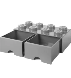 Skuffer*LEGO® Storage Opbevaringsskuffe - 8 Knopper - 50x25x18 - Grå