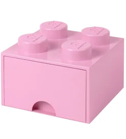 Skuffer*LEGO® Storage Opbevaringsskuffe - 4 Knopper - 25x25x18 - Lys Lil