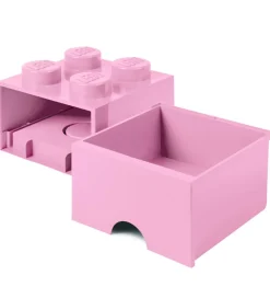 Skuffer*LEGO® Storage Opbevaringsskuffe - 4 Knopper - 25x25x18 - Lys Lil