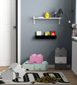 Skuffer*LEGO® Storage Opbevaringsskuffe - 4 Knopper - 25x25x18 - Lys Lil