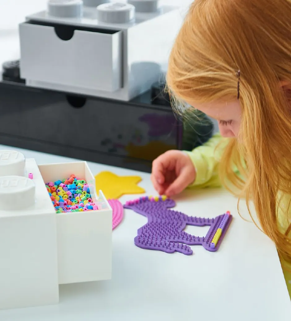 LEGO® Storage Opbevaringsskuffe - 4 Knopper - 15x15x9 - Grå