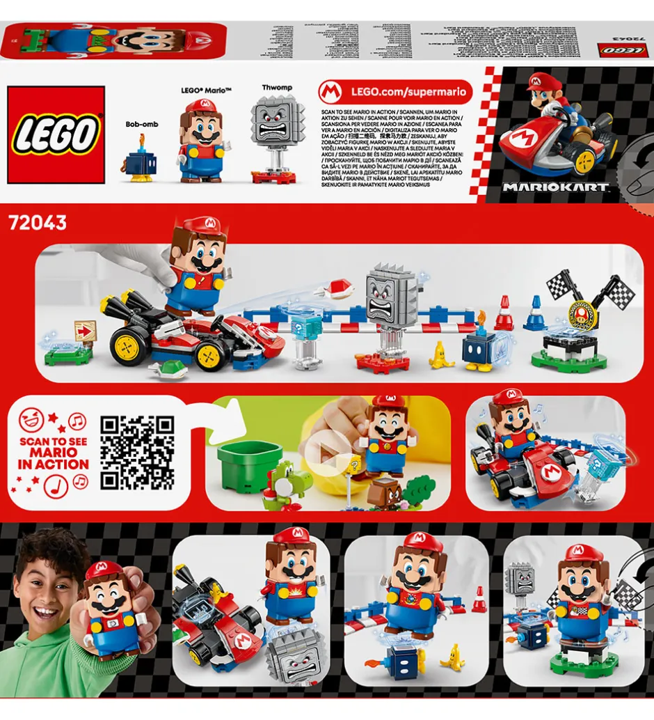 LEGO® Super Mario - Mario Kart Interaktiv Mario 72043 - 278 Dele