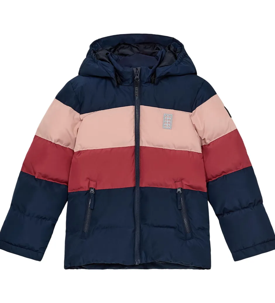 Børn LEGO® Wear Dynejakke - LWJipe 705 - Navy/Dark Rose/Rose/