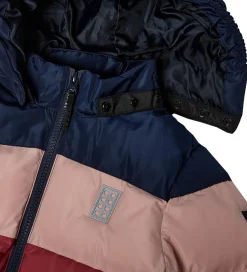 Børn LEGO® Wear Dynejakke - LWJipe 705 - Navy/Dark Rose/Rose/