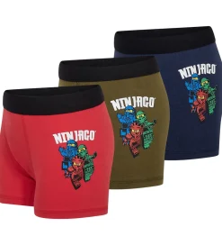 Undertøj*LEGO® Wear Ninjago Boxershorts - 3-pak - LwaGan - Blå/Rød/Grøn