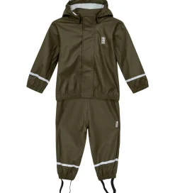Børn LEGO® Wear Regntøj m. Seler - PU - LWJivan 200 - Dark Khaki