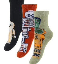 Halloween*LEGO® Wear Strømper - 3-pak - LwAgan - Sort/Rød/Beige m. Hallowe