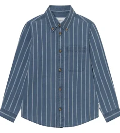 Drengetøj|Skjorter*Les Deux Skjorte - Kash Indigo Stripe - Denim Blue