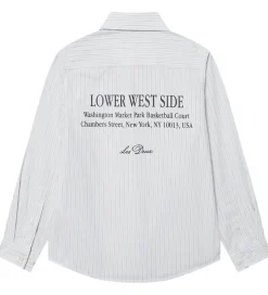 Skjorter*Les Deux Skjorte - Kent Print Stripe - Xenon Blue