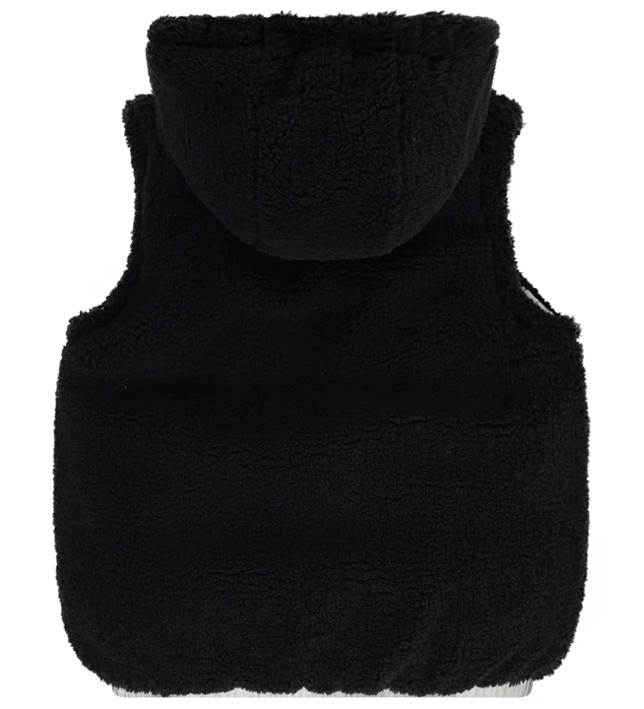 Børn Levis Dynevest m. Fleece - Vendbar - Sølv/Sort