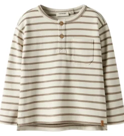 Bluser|Drengetøj*Lil Atelier Lil' Atelier Bluse - NmmLimia - Turtledove/ Sephia Tint