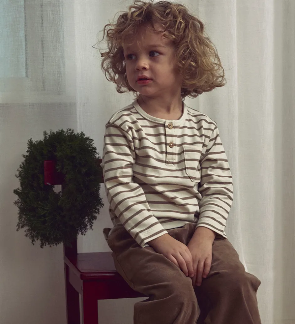 Bluser|Drengetøj*Lil Atelier Lil' Atelier Bluse - NmmLimia - Turtledove/ Sephia Tint