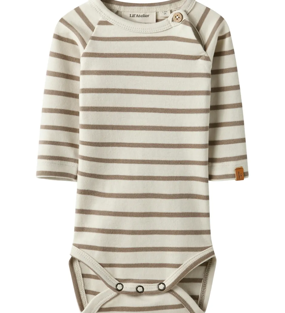 Børn Lil Atelier Lil' Atelier Body l/æ - NbmLimia - Turtledove/ Sephia Tint