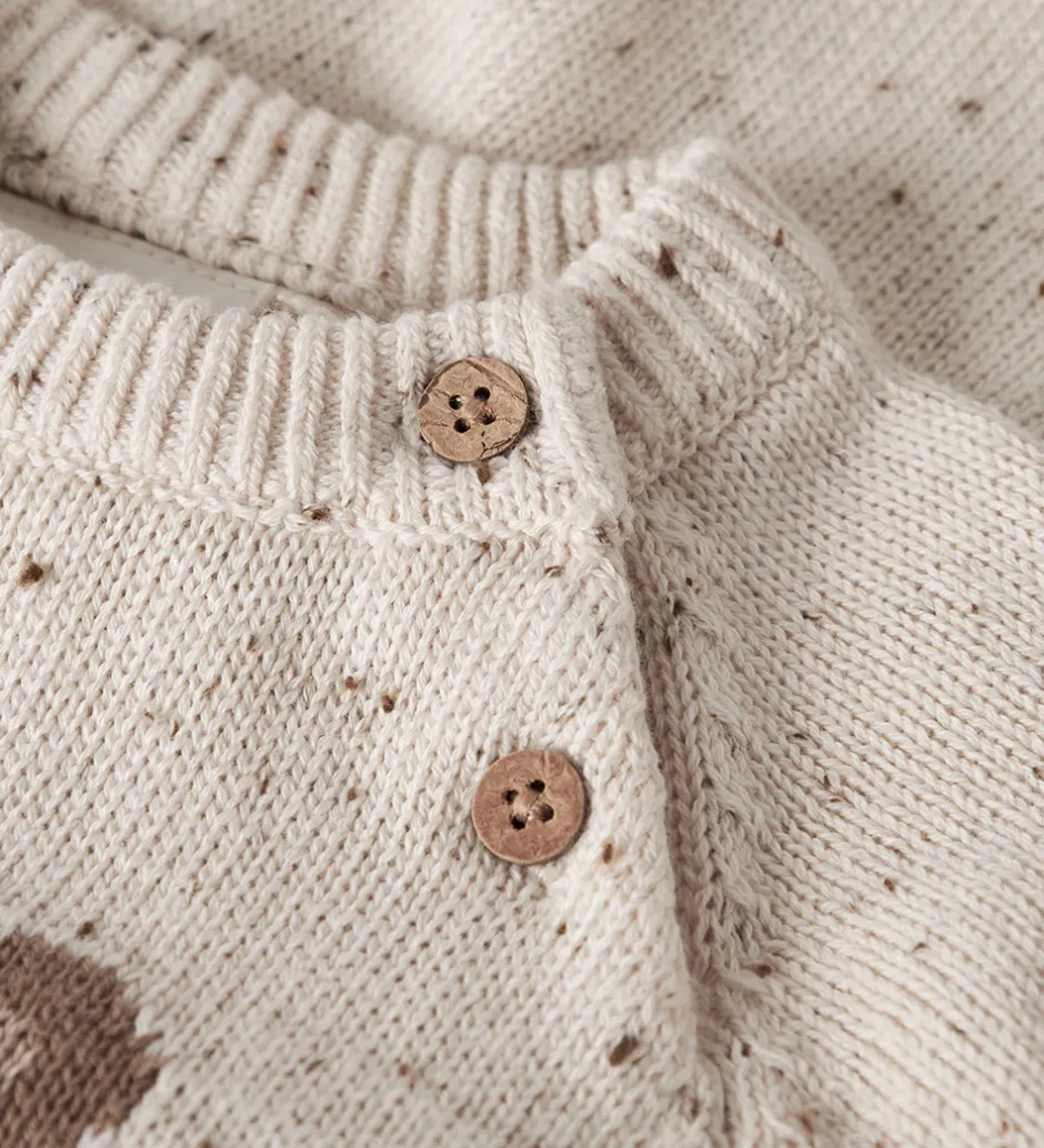 Børn Lil Atelier Lil' Atelier Body L/Æ - Strik - NbnGalto - Turtledove/Teddy