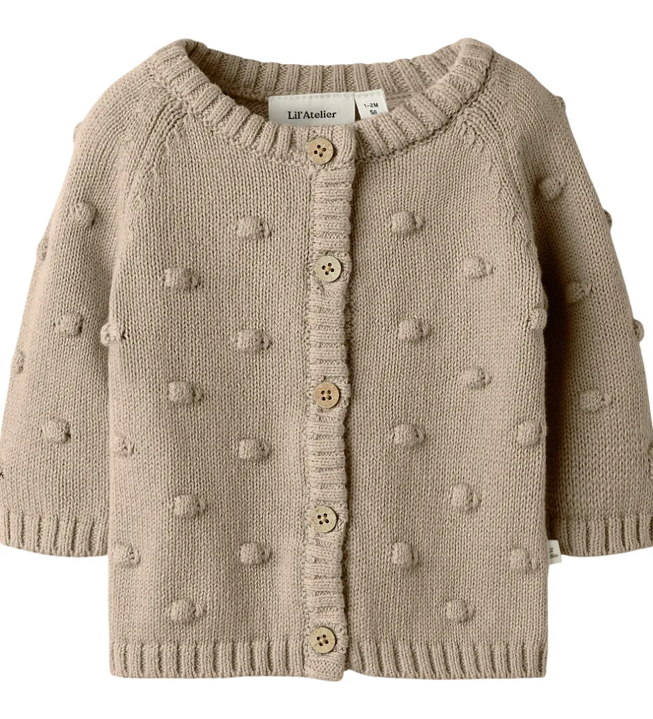 Børn Lil Atelier Lil' Atelier Cardigan - Strik - NbfEmlen - Oxford Tan