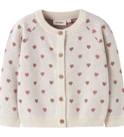 Børn Lil Atelier Cardigan - Strik - NmfSaran - Turtledove/Sepia Tint