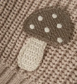 Børn Lil Atelier Cardigan - Strik - NbmEmlen - Oxford Tan m. Svampe