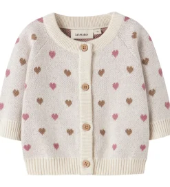 Børn Lil Atelier Cardigan - Strik - NbfSaran - Turtledove/Sepia Tint