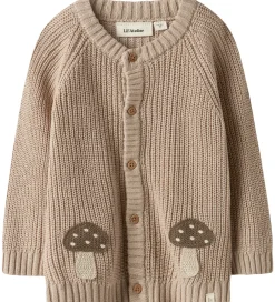 Børn Lil Atelier Cardigan - Strik - NmmEmlen - Oxford Tan m. Svampe