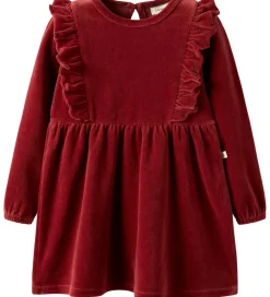 Kjoler*Lil Atelier Lil' Atelier Kjole - Velour - NmfSaga - Red Dahlia