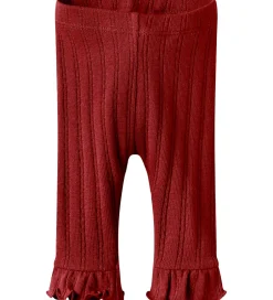 Leggings*Lil Atelier Lil' Atelier Leggings - Rib - NbfFrita - Red Dahlia
