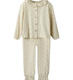 Nattøj*Lil Atelier Lil' Atelier Nattøj - 2-delt - Rib - NmfGago - Turtledove/Floral
