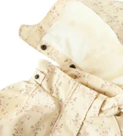Sommerjakker*Lil Atelier Lil' Atelier Sommerjakke - NmfGerda - Bleached Sand m. Blomster