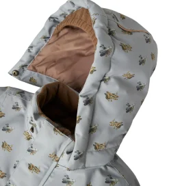 Børn Lil Atelier Lil' Atelier Vinterjakke - NmmLasnow10 - Ultimate Grey/Airplanes