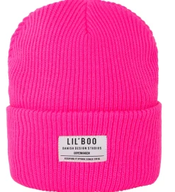 Huer Og Hatte*Lil' Boo Copenhagen Lil'Boo Copenhagen Hue - Rib/Strik - Hygge - Neon Pink
