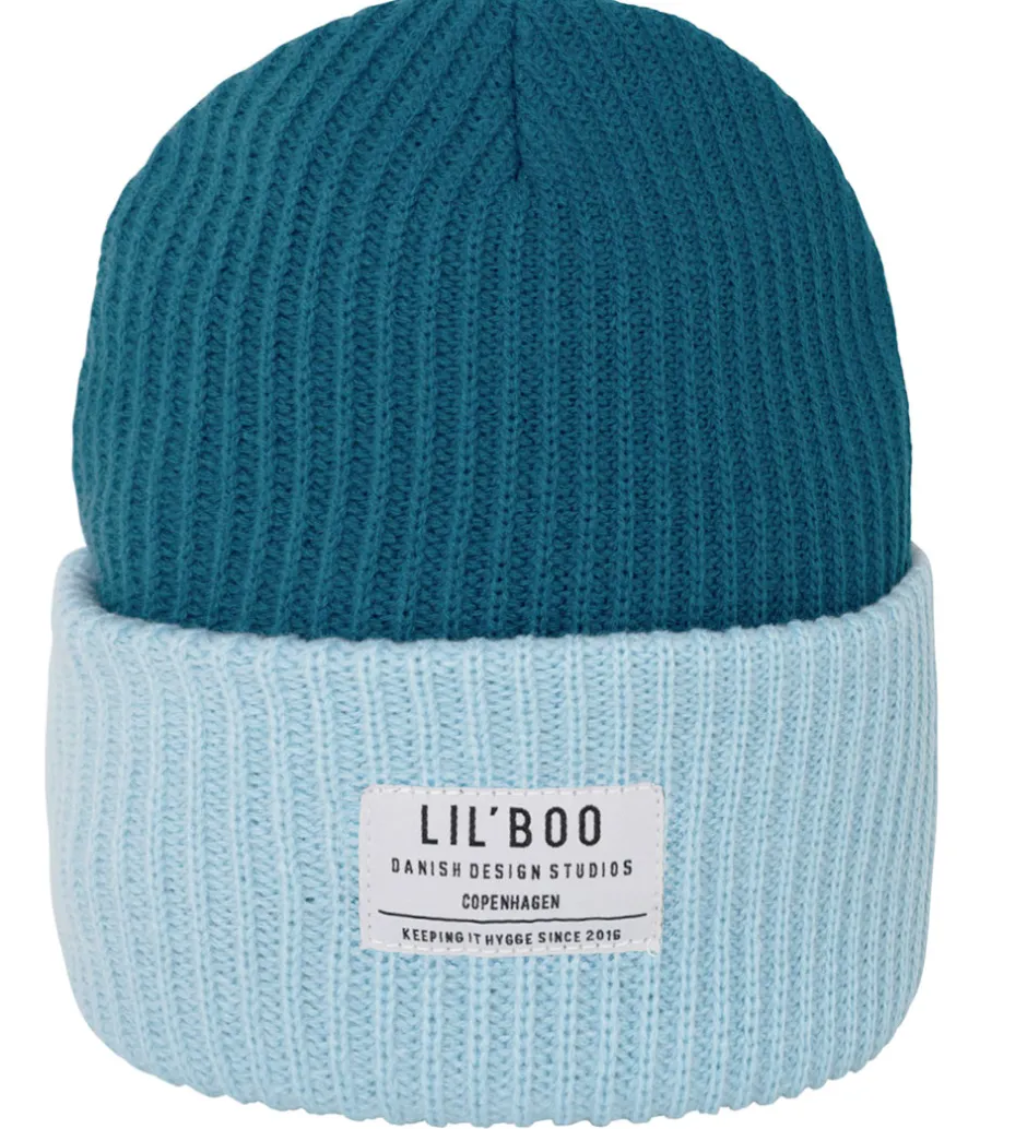 Huer Og Hatte*Lil' Boo Copenhagen Lil'Boo Copenhagen Hue - Rib/Strik - Hygge - Blå