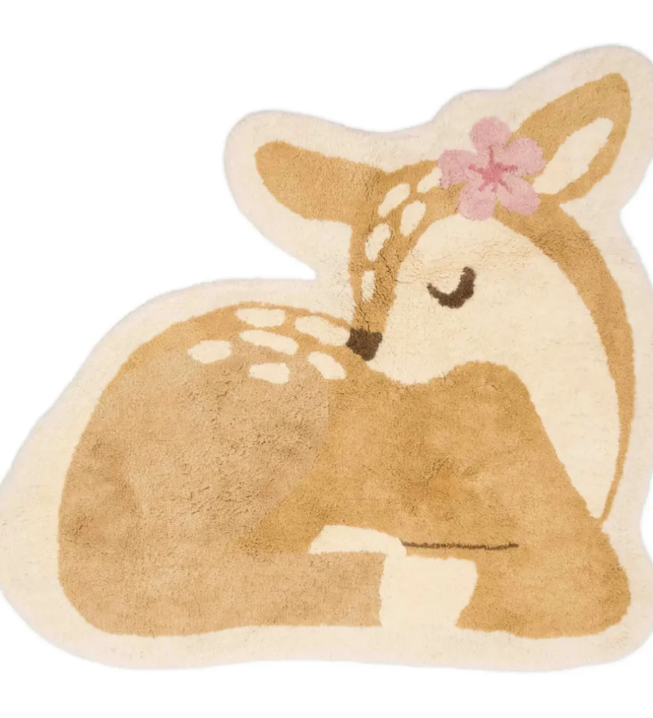 Tæpper|Gulvtæpper*Little Dutch Gulvtæppe - 103x110 cm - Beige m. Rådyr