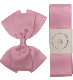 Hårbånd*Little Wonders Dåbsbånd m. Sløjfe - Quartz Rose