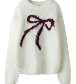 Børn LMTD Bluse - Strik - NlfBow - White Alyssum