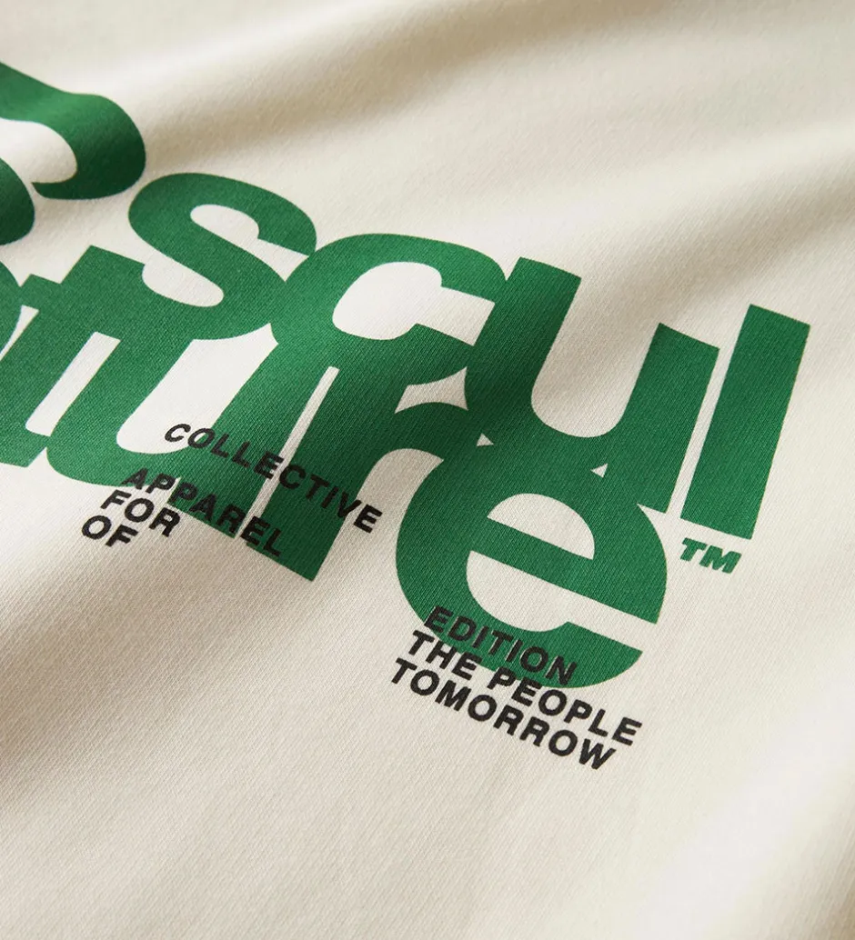 Børn LMTD Hættetrøje - NlnHulp - Antique White/Jolly Green/Sort