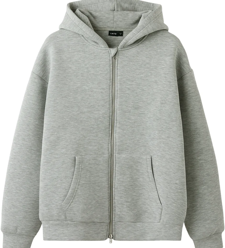 Børn LMTD Scuba Cardigan - NlnHalfa - Light Grey Melange