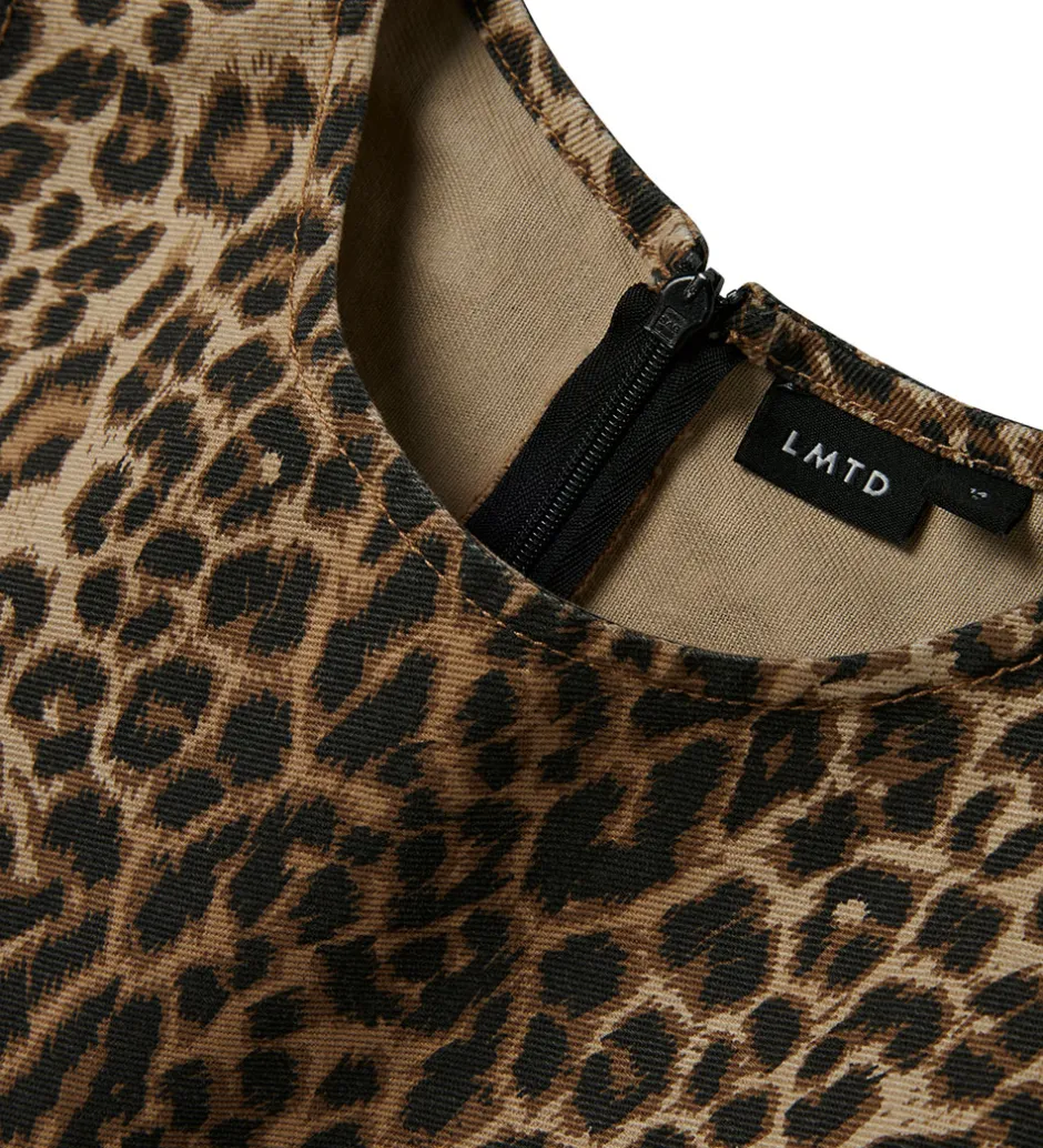 Toppe*LMTD Top - NlfLeo - Silver Mink/Leopard