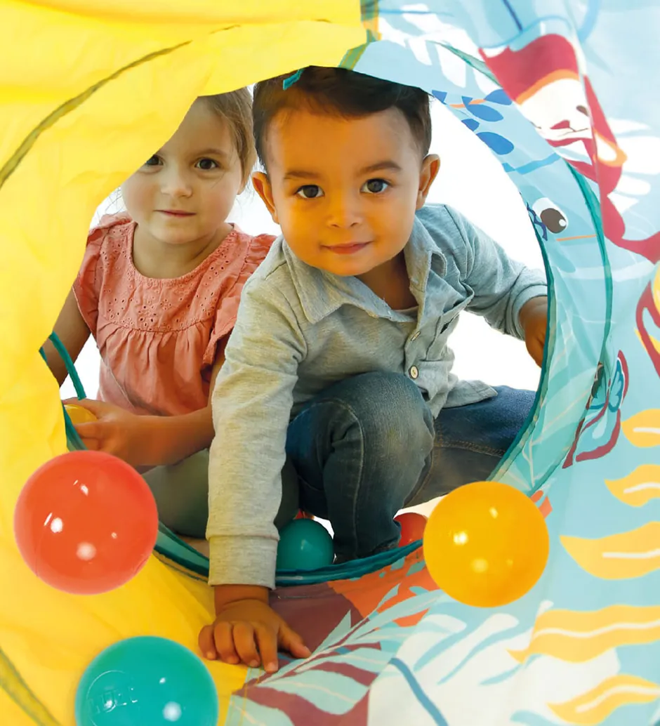 Legetelte|Legetelte*Ludi Pop-Up Legetelt m. Tunnel Og Bolde - Multi
