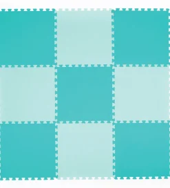 Legetæpper Og Legegulve*Ludi Skumgulv - 9 Dele - 145x145 cm - Grøn