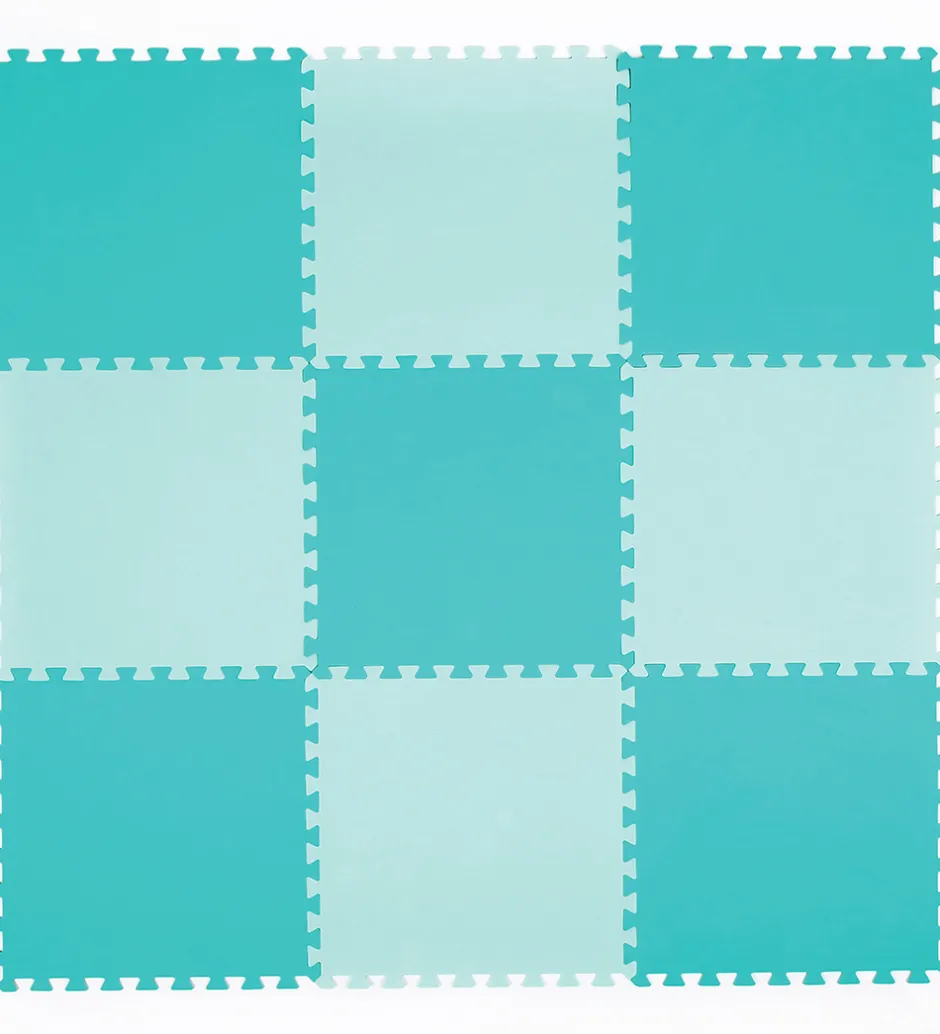 Legetæpper Og Legegulve*Ludi Skumgulv - 9 Dele - 145x145 cm - Grøn