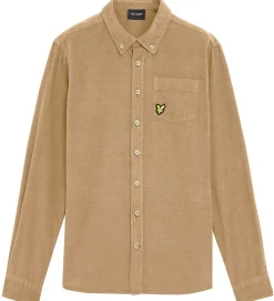 Konfirmationstøj*Lyle & Scott Skjorte - Fløjl - Needle Cord - Sand Storm