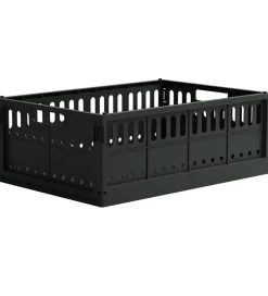 Foldekasser|Bokse Og Kasser*Made Crate Foldekasse - Maxi - 48x33x17,5 cm - Washed Black Swea