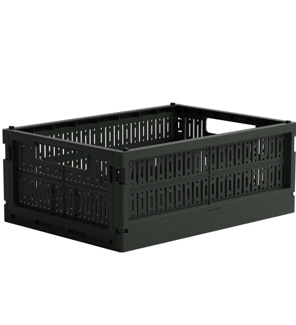 Made Crate Foldekasse - Midi - 33x24x13 cm - Washed Black Sweate