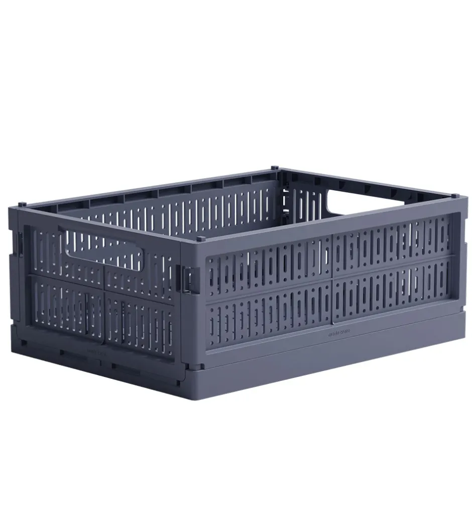 Made Crate Foldekasse - Midi - 33x24x13 cm - Blue Grey
