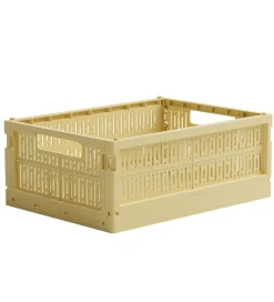 Foldekasser*Made Crate Foldekasse - Midi - 33x24x13 cm - Lemon Cream