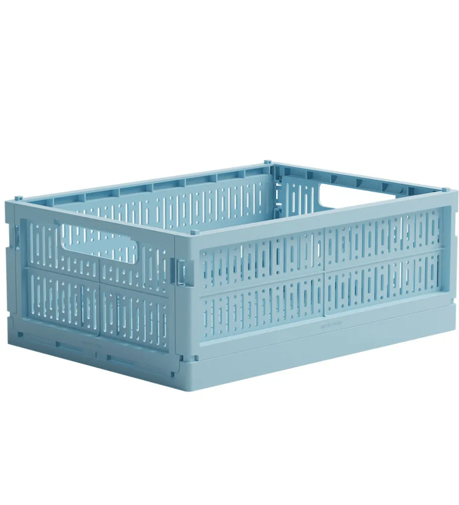 Foldekasser*Made Crate Foldekasse - Midi - 33x24x13 cm - Crystal Blue