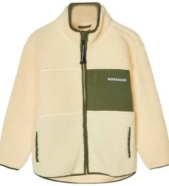 Børn Mads Nørgaard Fleecejakke - Teddy - Jeffo - Vanilla Custard m. G